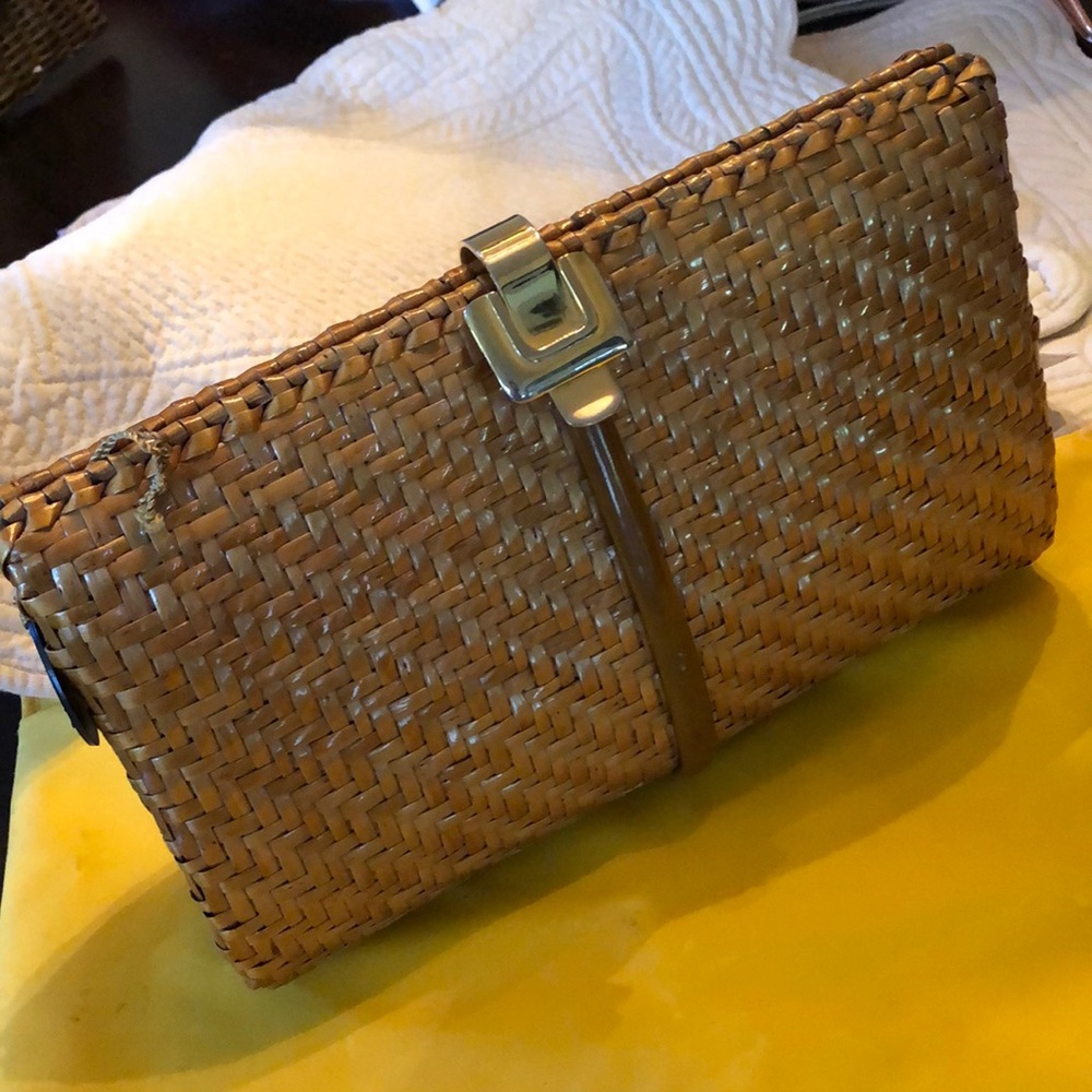 🇮🇹Rodo Vintage Italian Hard Case Wicker weave, strapped shoulder bag
